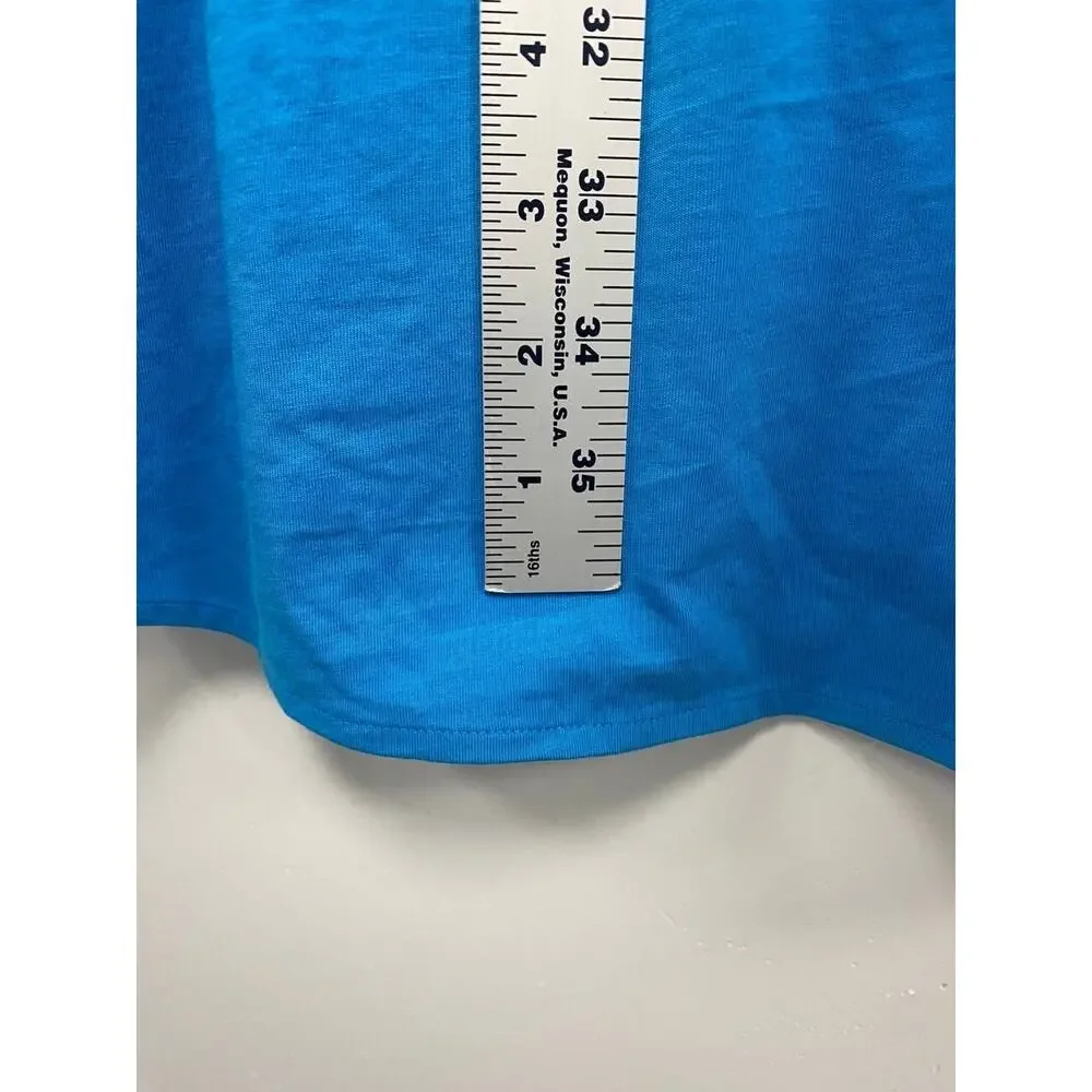 Lilly Pulitzer Beckett Dress in Ariel Blue pima cotton 3/4 sleeve sz M A000419 - Picture 5 of 7